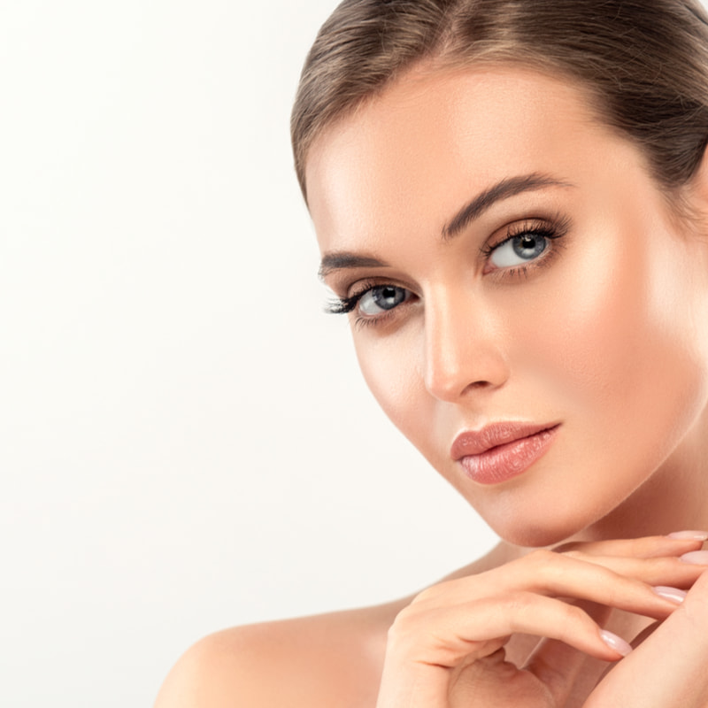 Model with glowing skin